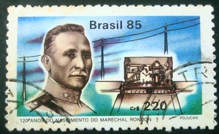 Selo postal de 1985 Marechal Rondon - C 1453 U