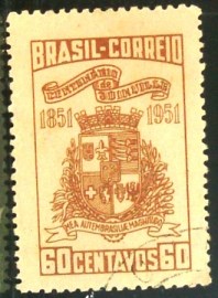 Selo postal de 1951 Cidade de Joinville  U