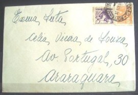 Envelope Circulado em 1936 São Paulo x Araraquara
