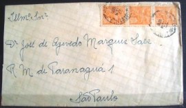 Envelope Circulado em 1936 Araraquara x São Paulo