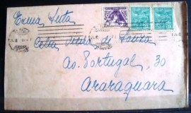 Envelope Circulado em 1937 São Paulo x Araraquara