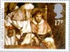 Selo postal do Reino Unido de 1985 King Arthur and Merlin
