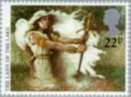 Selo postal do Reino Unido de 1985 Lady of the Lake