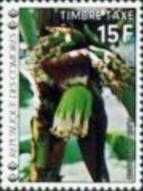 Selo postal de Comores de 1977 Blooming banana