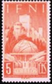 Selo postal de IFNI de 1952 Moorish geographer León the Africanu
