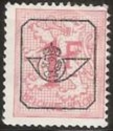 Selo postal da Bélgica de 1967 Number on Heraldic Lion 1 Precanceledt
