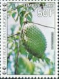 Selo postal de Comores de 1977 Custard apple