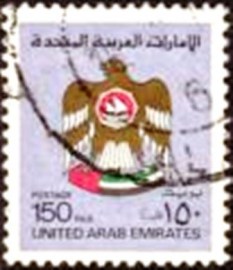 Selo postal dos Emirados Árabes Unidos de 1982 Coat of Arms