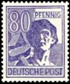 Selo da Alemanha de 1947 2nd Allied Control Council Issue 80