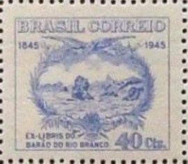 Selo postal de 1945 Barão do Rio Branco N