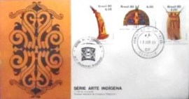 Envelope FDC Oficial de 1980 Arte Indígena