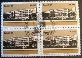 Quadra de selos do Brasil de 1981 Instituo Militar