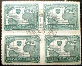 -Quadra de selos comemorativos de 1945 - C 201 NCC