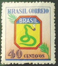 Selo postal Comemorativo do Brasil de 1945 - C 207 N