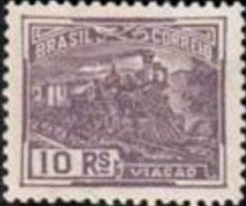 Selo postal do Brasil de 1924 Viação 10 N