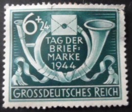 Selo postal da Alemanha Reich de 1944 Posthorn letter