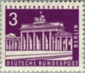 Selo postal da Alemanha Berlim de 1963 Brandenburg Gate