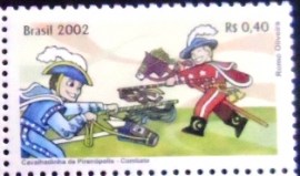 Selo postal do Brasil de 2002 Combate