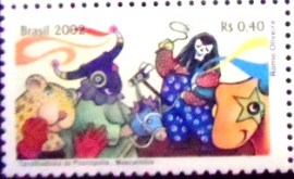 Selo postal do Brasil de 2002 Mascarados