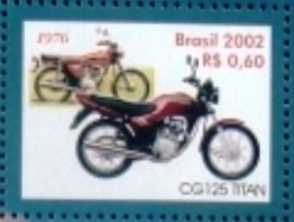 Selo postal do Brasil de 2002 CG 125 Titan