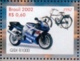 Selo postal do Brasil de 2002 GSX R 1000
