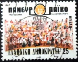 Selo postal da Grécia de 1987 European Basketball Championship