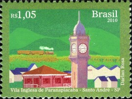 Selo postal do Brasil de 2010 Vila Inglesa de Paranapiacaba