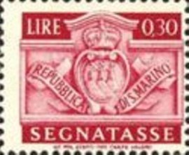 Selo postal de San Marino de 1945 Taxe new design 1945 30