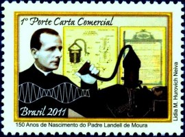 Selo postal do Brasil de 2011 Padre Landell de Moura