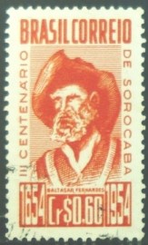Selo postal Comemorativo do Brasil de 1954 - C 343 U