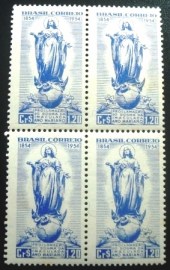 Quadra de selos postais do Brasil de 1954 Imaculada Conceição