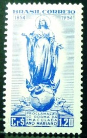 Selo postal Comemorativo do Brasil de 1954 N