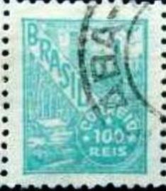 Selo postal do Brasil de 1941 Petróleo 100 U