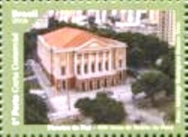 Selo da postal do Brasil de 2016 Teatro da Paz