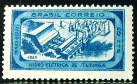 Selo postal de 1955 Usina de Itutinga - C 357