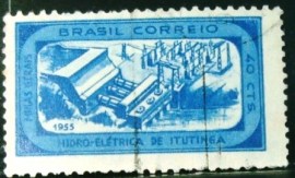 Selo postal de 1955 Usina de Itutinga - C  357 U