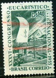 Selo postal comemorativo do Brasil de 1955 - C  365 U