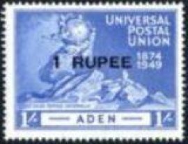 Selo postal do Aden de 1949 U.P.U. Monument