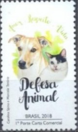 Selo postal do Brasil de 2018 Defesa Animal