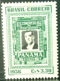 Selo postal comemorativo do Brasil de 1956 - C  384 N