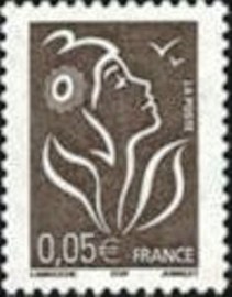 Selo postal da França de 2005 Marianne de Lamouche  0,05