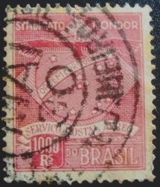 Selo postal do Brasil de 1927 Sindicato Condor K 3 U
