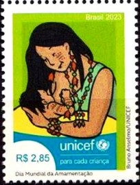 Selo postal do Brasil de 2023 Mulher Índia