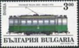 Selo postal da Bulgária de 1994 Sofia's trams