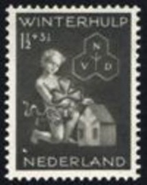 Selo postal da Holanda de 1944 Symbolic depiction
