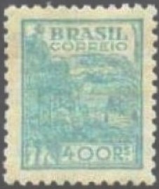 Selo postal do Brasil de 1942 Trigo 400 M