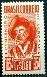 Selo postal Comemorativo do Brasil de 1954 - C 343
