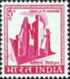 Selo postal da Índia de 1976 Family Planning