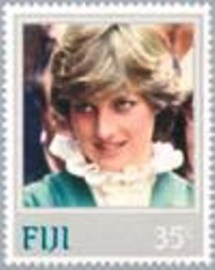 Selo postal de Fiji de 1982 Princess Diana