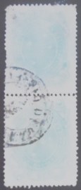 Par de selos postais do Brasil de 1890 Cruzeiro do Sul 20 JP4V